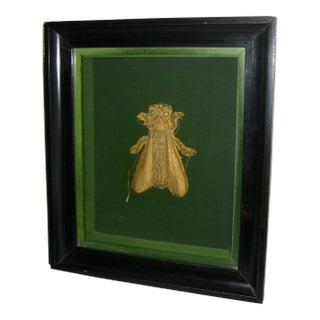 Early 19th Century Napoleon I Embroidered Gold Bee Frame For Sale