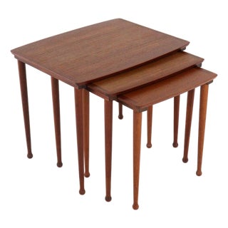 Nesting Tables by Jørgen Aakjær Jørgensen for Møbelintarsia, 1960s, Set of 3 For Sale