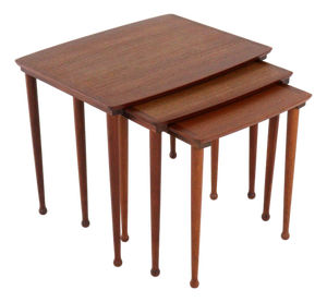 Nesting Tables by Jørgen Aakjær Jørgensen for Møbelintarsia, 1960s, Set of 3