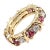 Tiffany & Co Schlumberger Gold Platinum 16 Stone Diamond Ruby Band Ring, Size 5 For Sale - Image 10 of 14