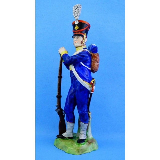20th Century Porcelain Napoleonic Soldier of the Neuchatel Battalion from Carl Thieme's Potschappel Factory For Sale - Image 3 of 18