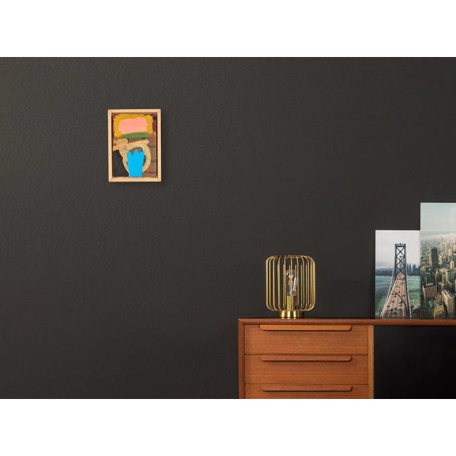 Composition, Acrylic on Wooden Plate, Framed For Sale - Image 3 of 9