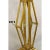 Mid 20th Century Vintage Gold Hollywood Regency Diamond Shaped Curio Cabinet Display Cabinet For Sale - Image 5 of 12