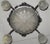 French Art Deco frosted art glass chandelier. Central coupe with four matching tulips suspended from the original hand-...