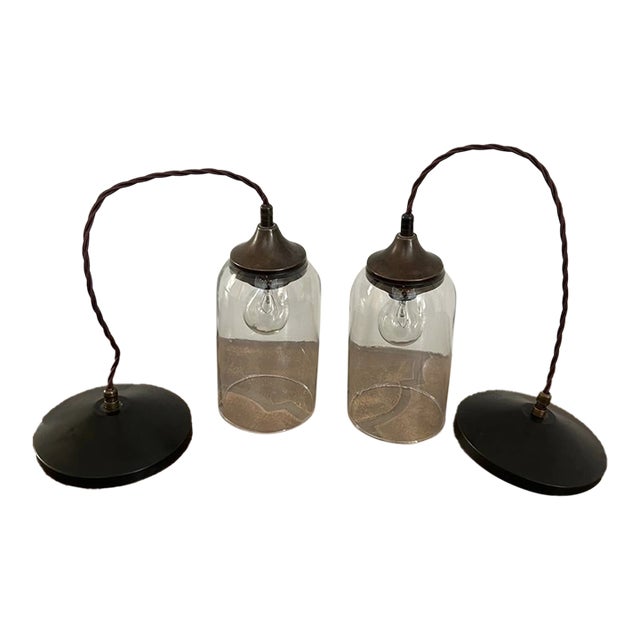 Obsolete Los Angeles Hanging Pendant Lights - a Pair For Sale