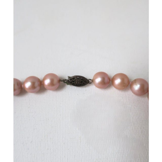 Pink Pearl Necklace, Circa Early-20th Century For Sale - Image 11 of 11