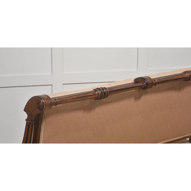 19th Century Walnut and Fabric Settee For Sale - Image 13 of 14
