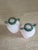 Mid-Century Modern Pair of Scavo Murano-Style Glass Vessels Bud Vases Pink Verdigris Metal Handles For Sale - Image 3 of 18