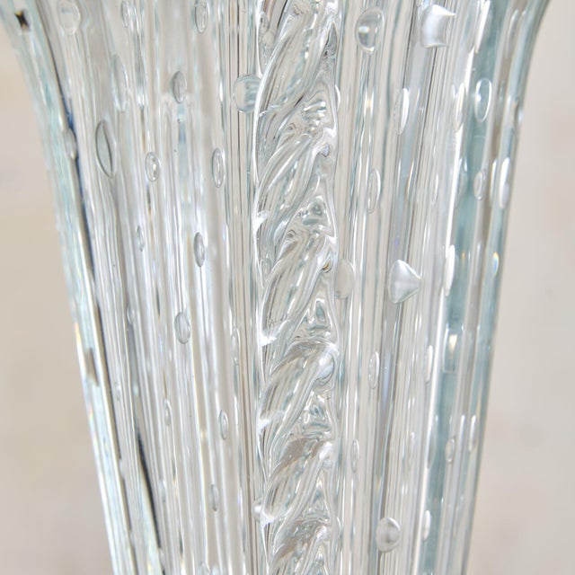 Italian Murano Bullicante Glass Vase Attributed to Barovier & Toso No. 02, 1930s For Sale - Image 9 of 11
