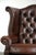 English Cowhide Chesterfield Wing Armchair For Sale - Image 9 of 13