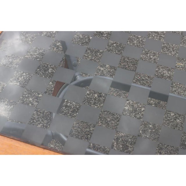 Vintage Italian Glass-Wood and Metal Dining Table For Sale - Image 14 of 18