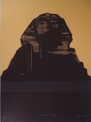 Claude Hastaire, Egypte, le Sphinx jaune, Lithograph