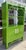 Modern Chartreuse Green Lacquer Bookcase Cabinet Etagere.