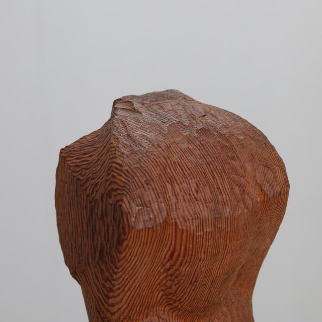 J. Limperg, Woman in Chains Hand-Carved Torso Sculpture, 1970s, Pine For Sale - Image 9 of 10
