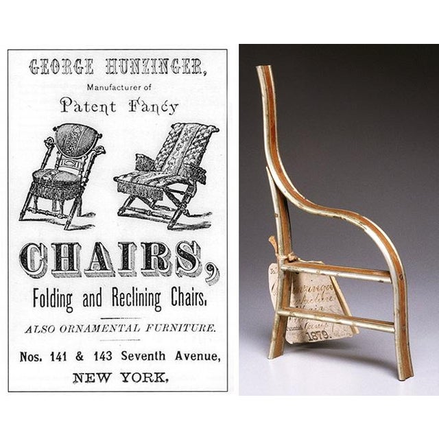 George Hunzinger Chair Late 19th Century Hunzinger Walnut Side Chair, Outstanding Museum Quality For Sale - Image 11 of 11