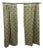 Green Floral Cafe Curtains 40x45 Length New Pack of 2 Panels For Sale