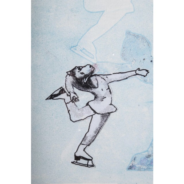 Late 20th Century "Skates III" Abstract Figurative Monotype by Elizabeth Sandvig, Framed For Sale - Image 4 of 5