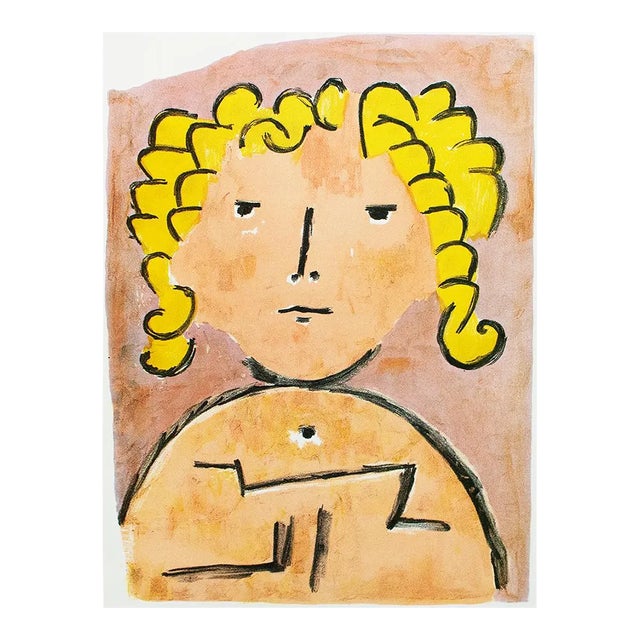 1987 After Paul Klee for Verve (1939), "Head of a Child" Second Edition Full-Color Print For Sale