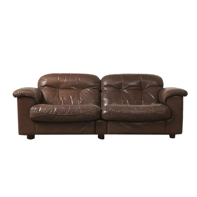 Leather Adjustable Ds101 2-Seater Sofa from de Sede, 1970s For Sale