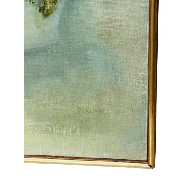 Signed Dorothy Malan Original Floral Still Life Paintings – Matched Pair | Michigan Artist | Vintage Impressionist Artwork | Gold & Wood Frames For Sale - Image 9 of 12