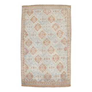 Light Blue Persian Balouch Throw Rug , 3'2'' X 4'11'' For Sale