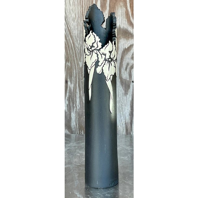 Enhance your space with the organic allure of this Vintage Boho Slab Built Studio Pottery Vase. Handcrafted with care in...