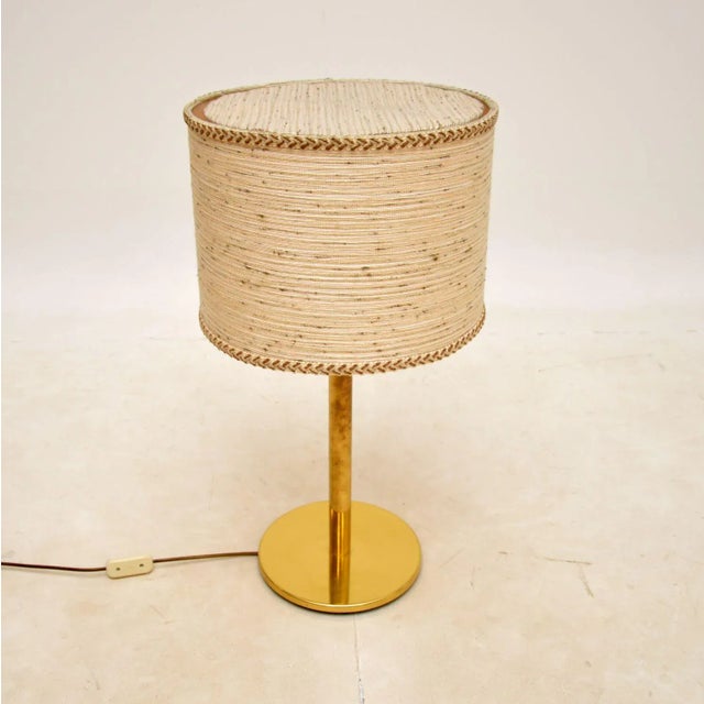 Mid-Century Modern Vintage French Brass Table Lamp, 1970s For Sale - Image 3 of 8