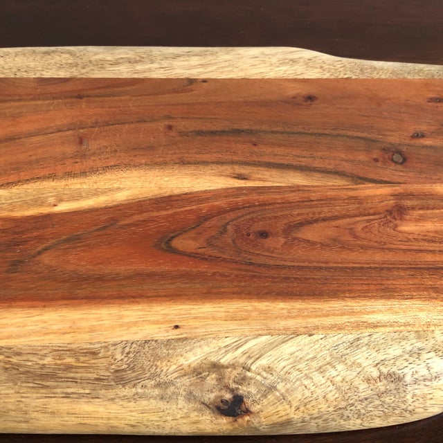 Vintage Artisan Crafted Rustic Wood Charcuterie Board For Sale In Baltimore - Image 6 of 11