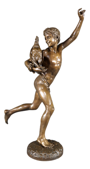 A. Falguière, Winner in the Cockfight, Late 19th Century, Bronze