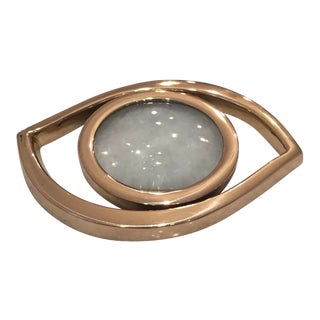 Brass ‘Evil Eye” Magnifying Glass Decor Object For Sale
