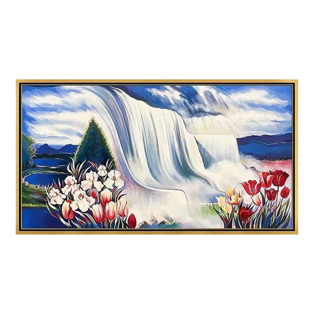 1980s Waterfall Garden, Lowell Nesbitt For Sale