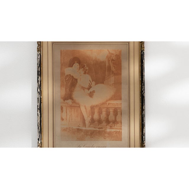1900 - 1909 France Sienna Wood Painting For Sale - Image 9 of 15