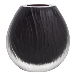 Hand-Blown Murano Supreme Vase in Onyx Black Large