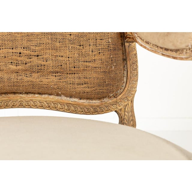 19th Century French Giltwood Armchairs, Set of 2 For Sale - Image 6 of 14