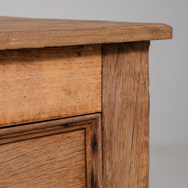 Early 20th Century Pair of Oak Chests of Drawers with Brass Hardware, Antique, France, Early 20th Century For Sale - Image 5 of 16
