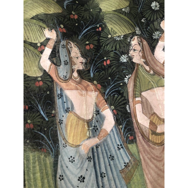 1970s 1970s Large Indian Silk Tapestry Art For Sale - Image 5 of 8