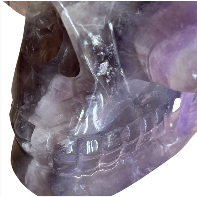 Late 20th Century Late 20th Century Carved Amethyst Skull For Sale - Image 5 of 11
