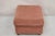 Late 20th Century Vintage Thayer Coggin Modern Upholstered Mauve Color Ottoman on Wheels For Sale - Image 10 of 11