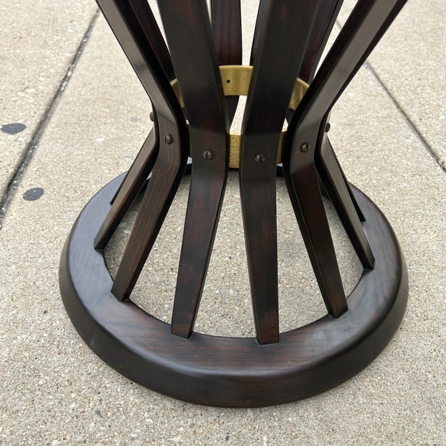Edward Wormley for Dunbar "Sheaf of Wheat" Side Table With Glass Top 1960s For Sale In Chicago - Image 6 of 10