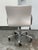 2010s Crate & Barrel Ripple Ivory Bicast Leather Office Chair For Sale - Image 5 of 12