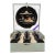 Vintage Japanese Mount Fuji Black Lacquerware Sake Set With Six Stemmed Cups, Tray and Original Box - 8 pcs For Sale
