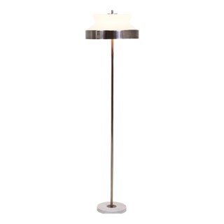 Floor Lamp with Architectural Glass Shade in the style of Sergio Asti, Italy, 1960s For Sale