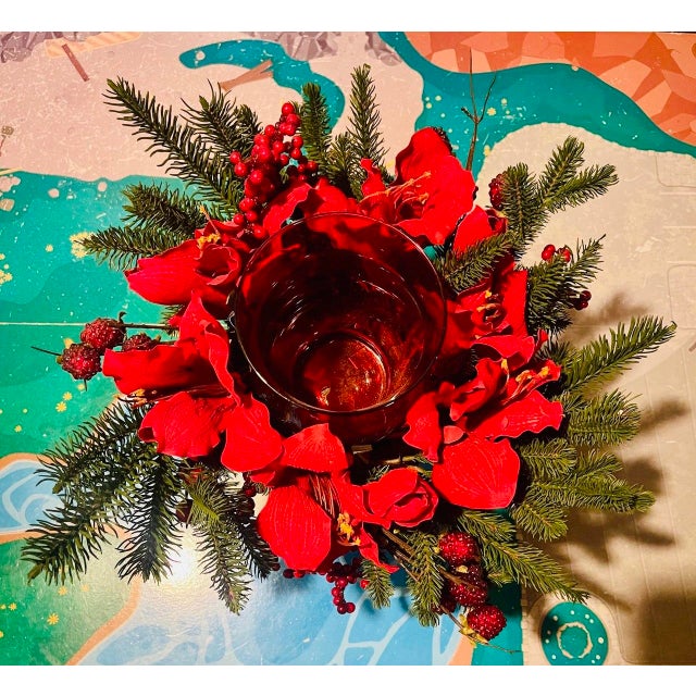 Nearly Natural Amaryllis Candelabrum For Sale In Portland, ME - Image 6 of 8