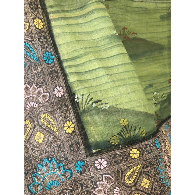 1970s Large Indian Silk Tapestry Art For Sale In Miami - Image 6 of 8