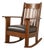 Charles Stickley Antique Mission Oak Arts & Crafts Cutout Rocking Chair, Newly Restored For Sale