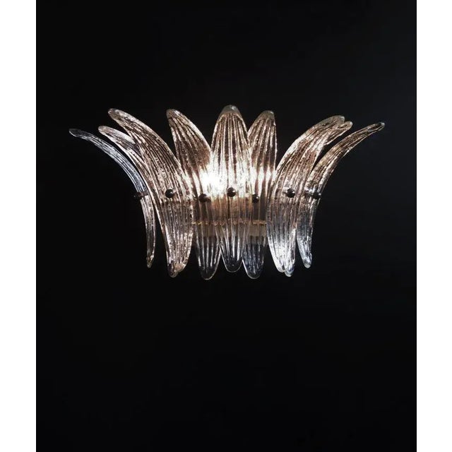 2020s Palmette Crystal Glass Sconces - a Pair For Sale - Image 5 of 6