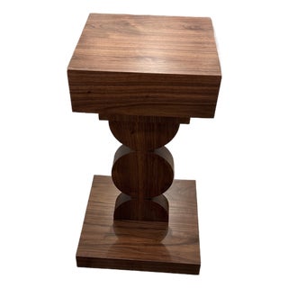 1990s Custom-Made Oak Pedestal For Sale