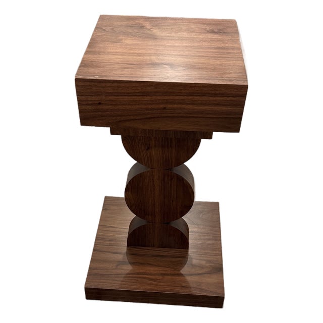 1990s Custom-Made Oak Pedestal For Sale