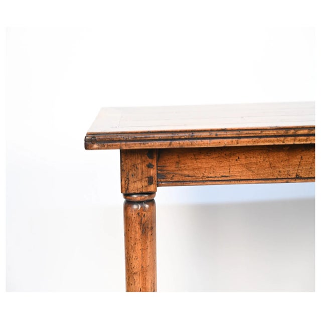 Late 20th Century Custom Bench-Made Bausman Console Table With Mitered Plank Top For Sale - Image 9 of 11
