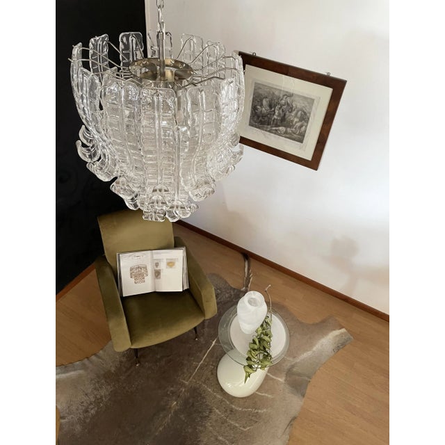 Italian Felci Murano Glass Chandelier by Barovier e Toso, 1972 For Sale - Image 8 of 18